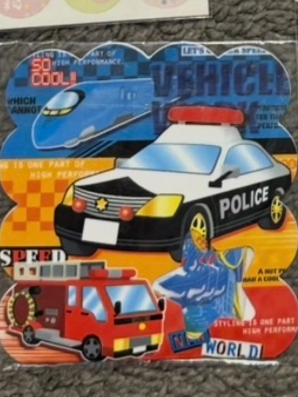 $1 Police Vehicle Sticker Pack $1 WITH ANY $10 ORDER OR MORE